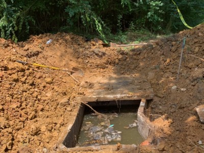 Collapsed Septic Tank in Harpersville, Al